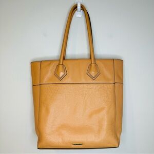 Rebecca Minkoff Adeline Leather Tote in Tan Pebbled Leather